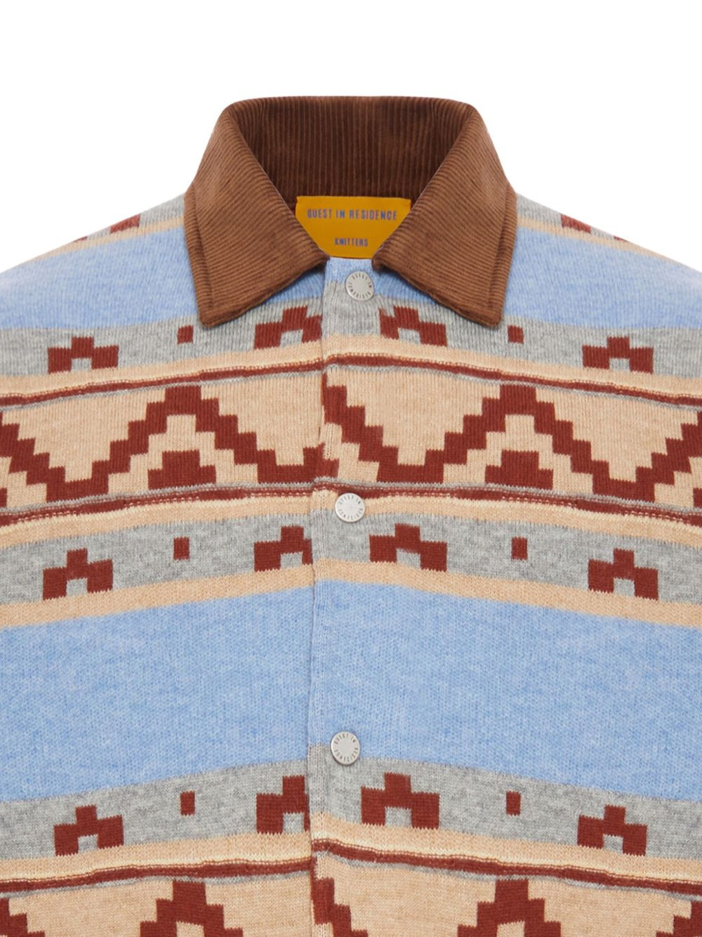 geometric-pattern wool jacket - 2