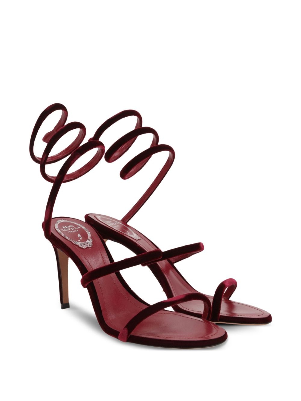 80mm spiral-strap sandals - 2