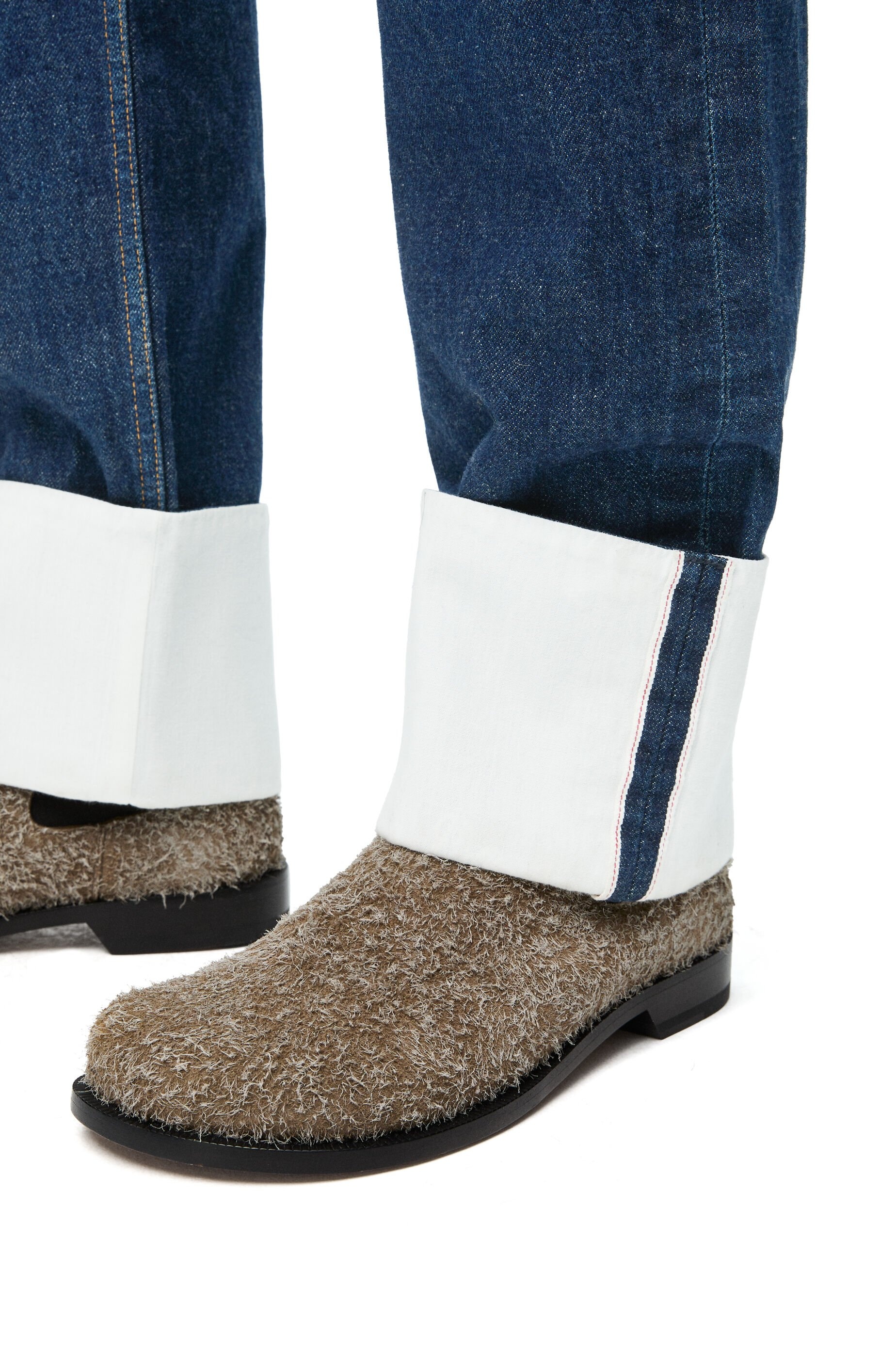 Fisherman turn-up jeans in denim - 5