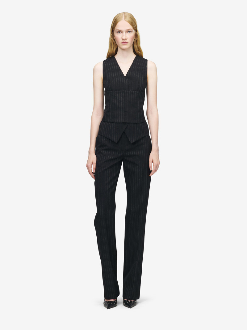 Pinstriped Tailored Waistcoat 3