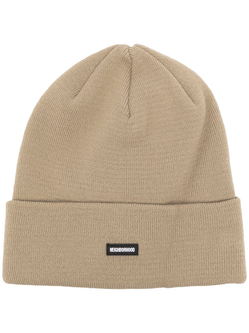 logo-patch beanie hat - 1