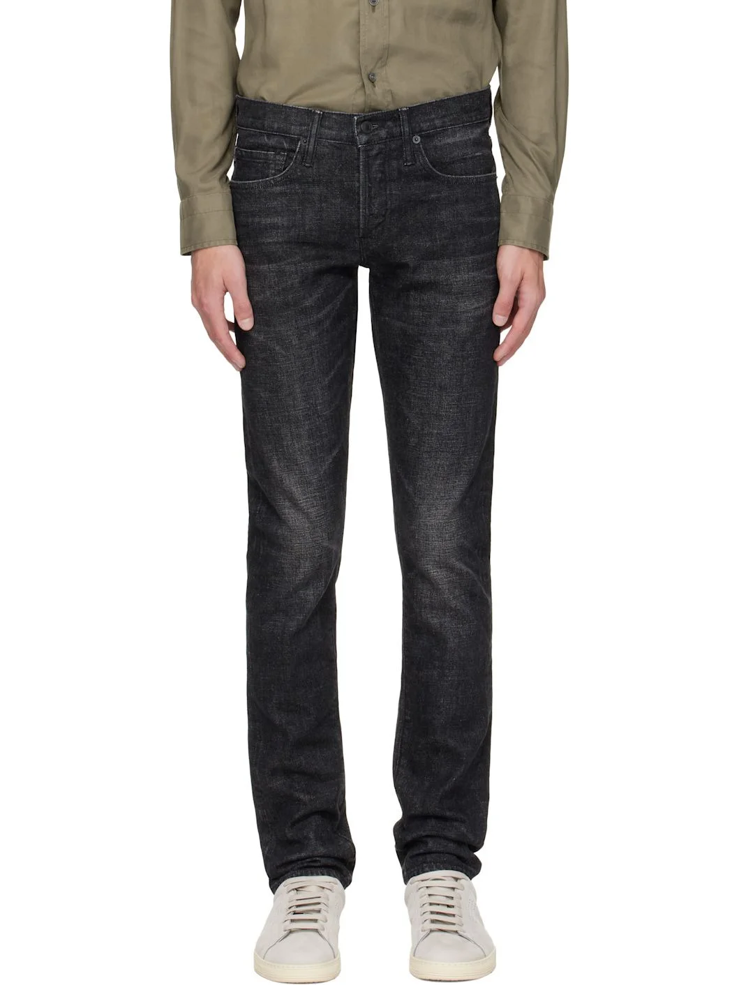 Black Selvedge Slim Fit Jeans - 1