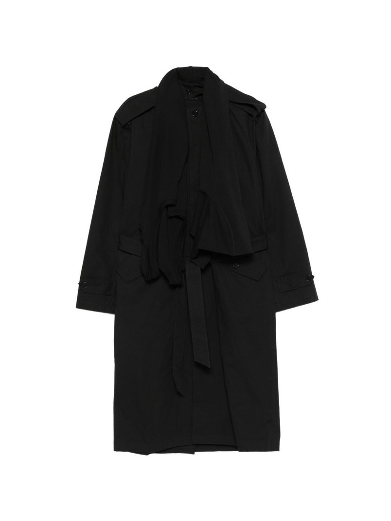 draped belted trench coat 1