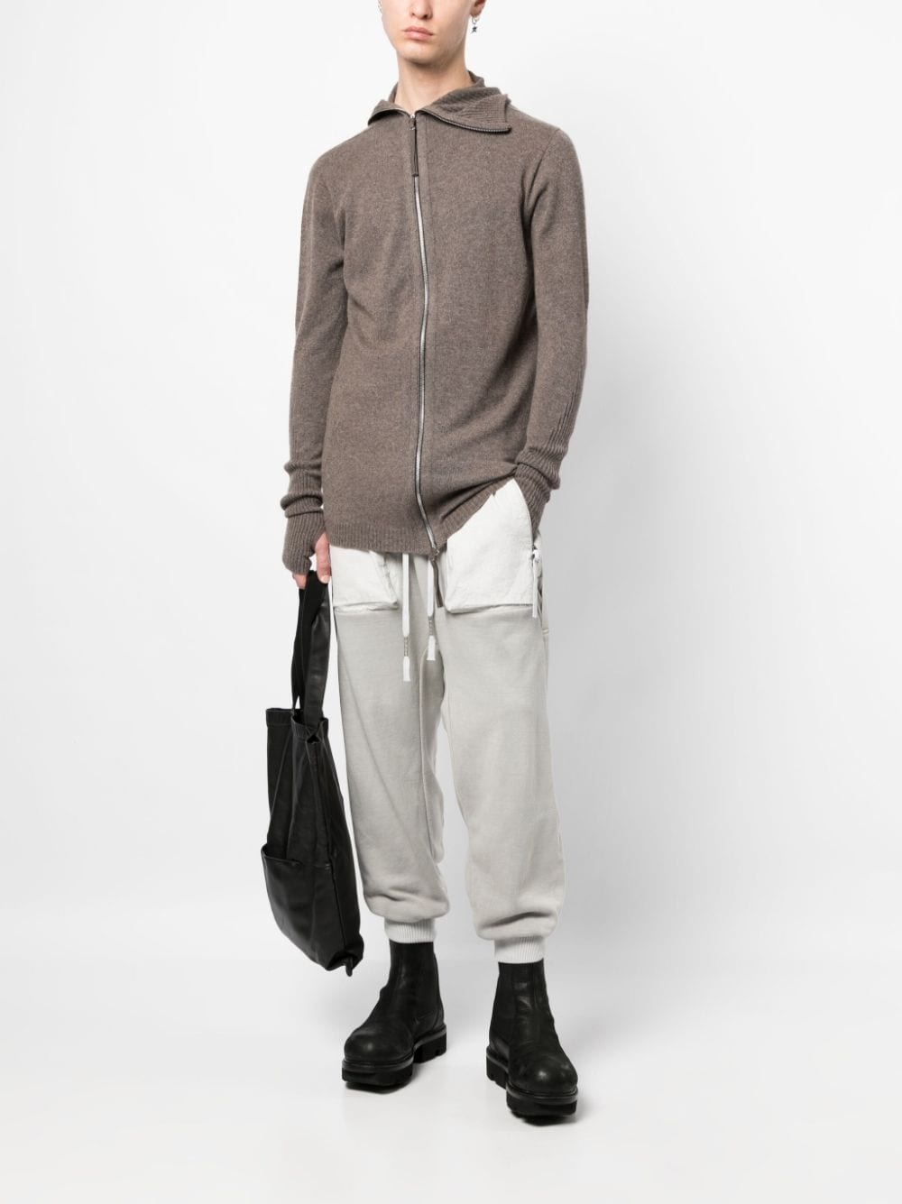 tapered cotton track pants - 2