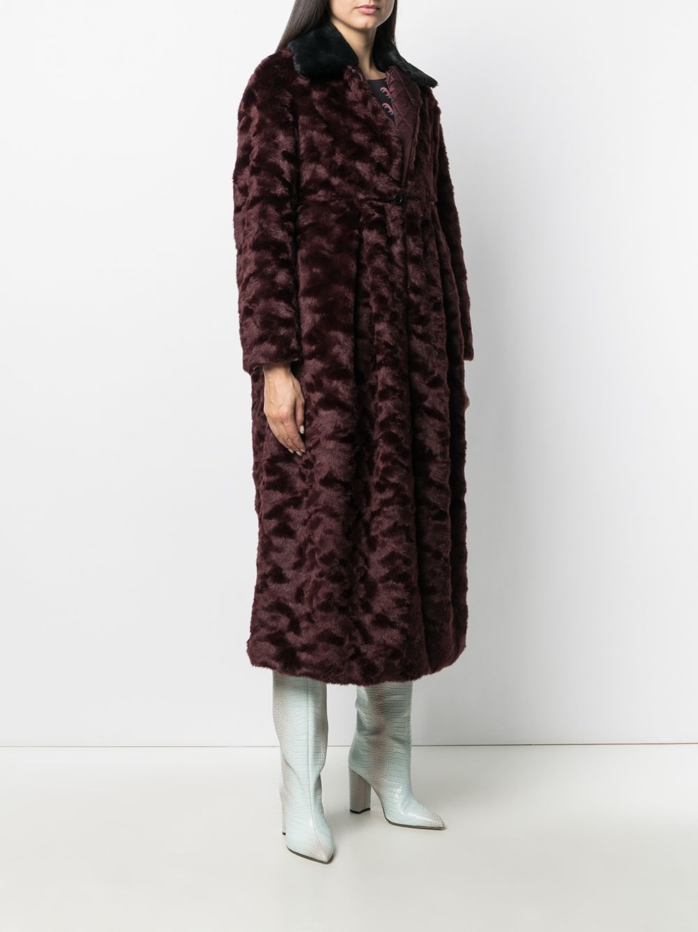 oversized faux fur coat - 3