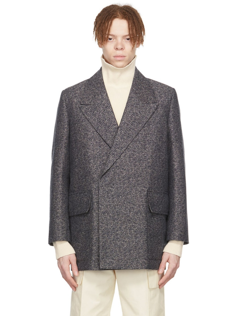 SSENSE Exclusive Blue Cotton Coat 1