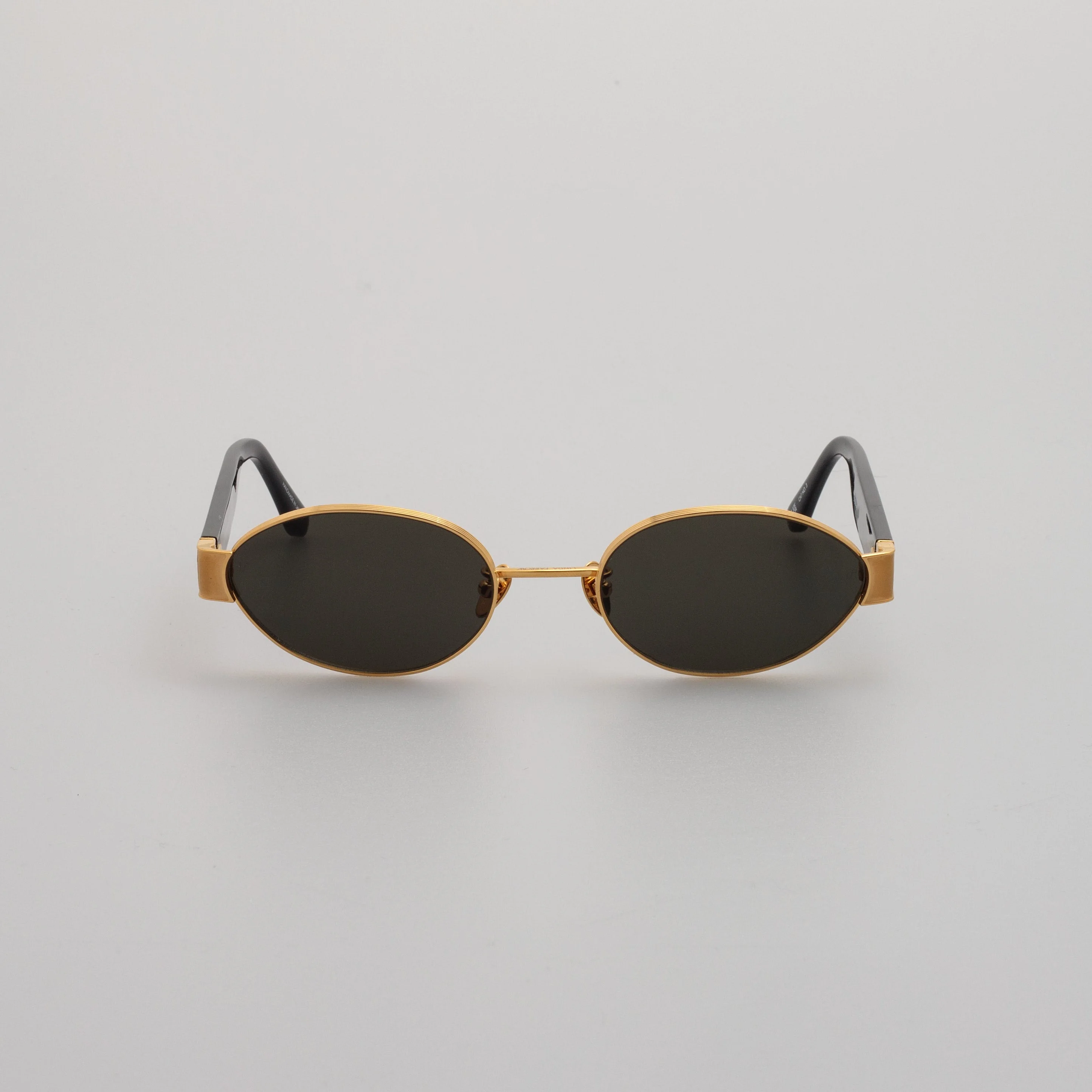 SADIE OVAL SUNGLASSES IN YELLOW GOLD - 1