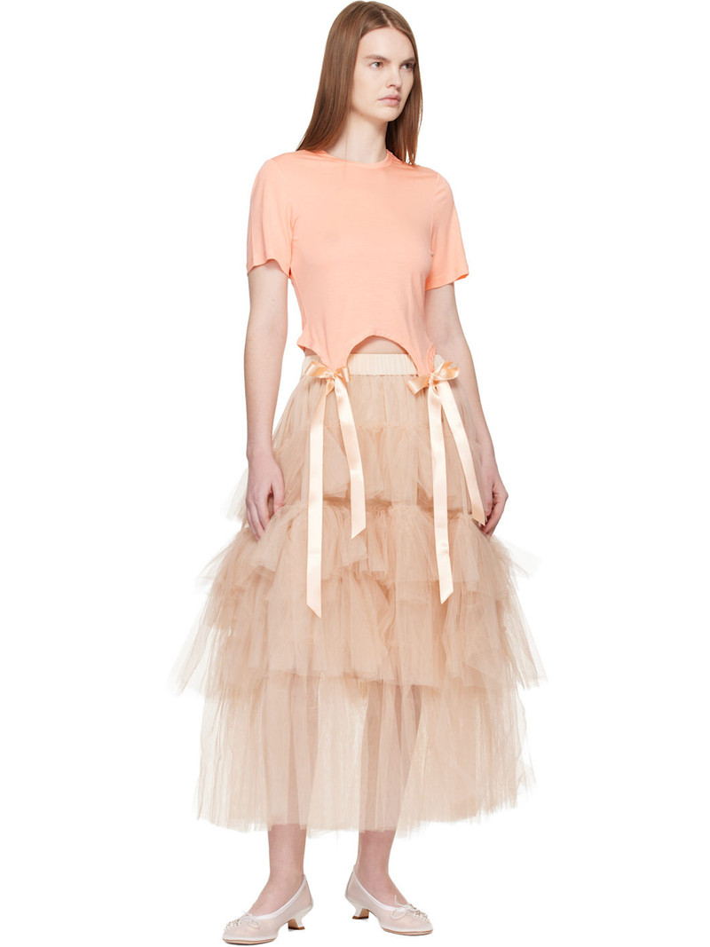 Simone Rocha Pink Bow Tail Easy T-shirt outlook