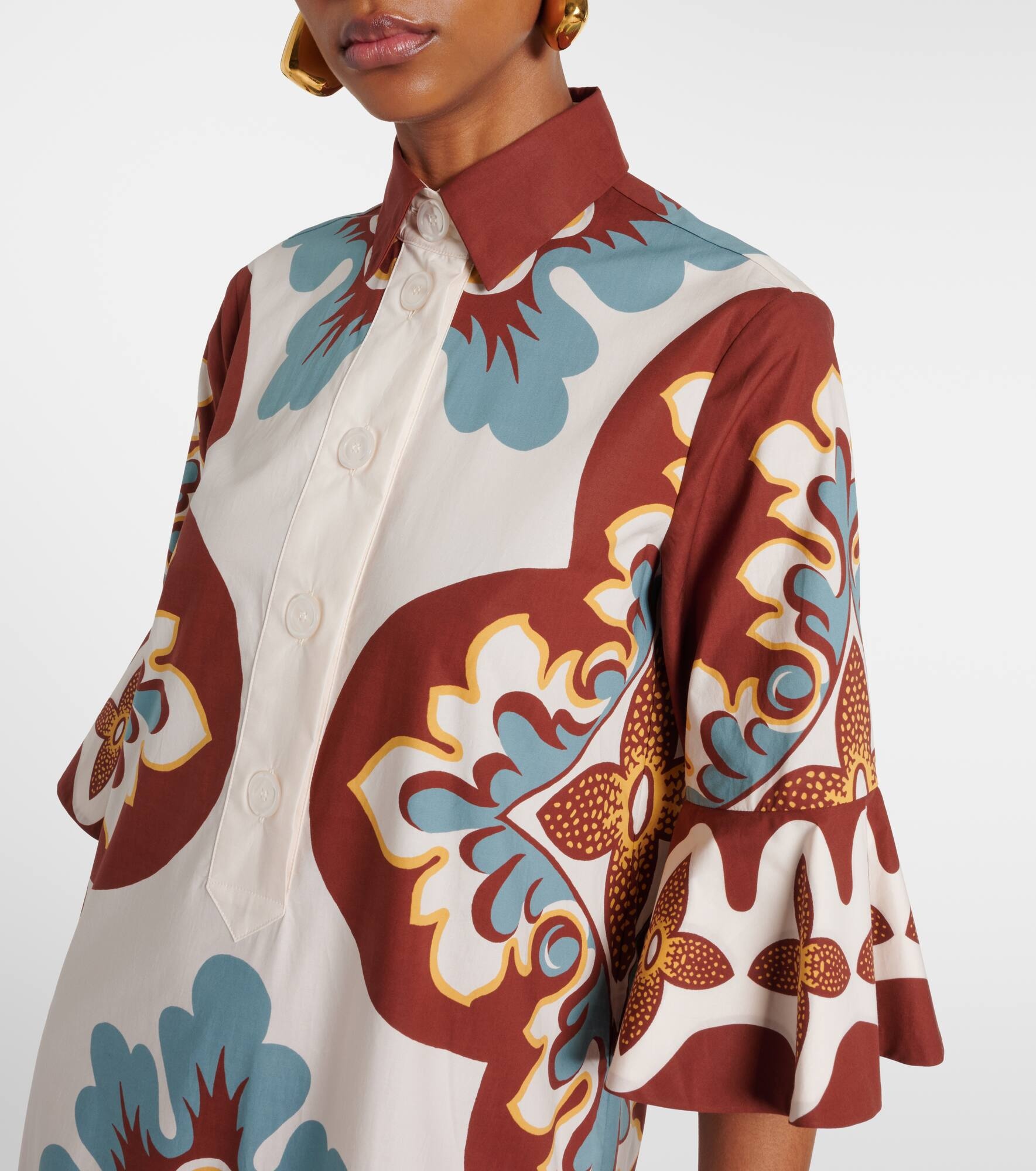 Artemis printed cotton shirtdress - 4