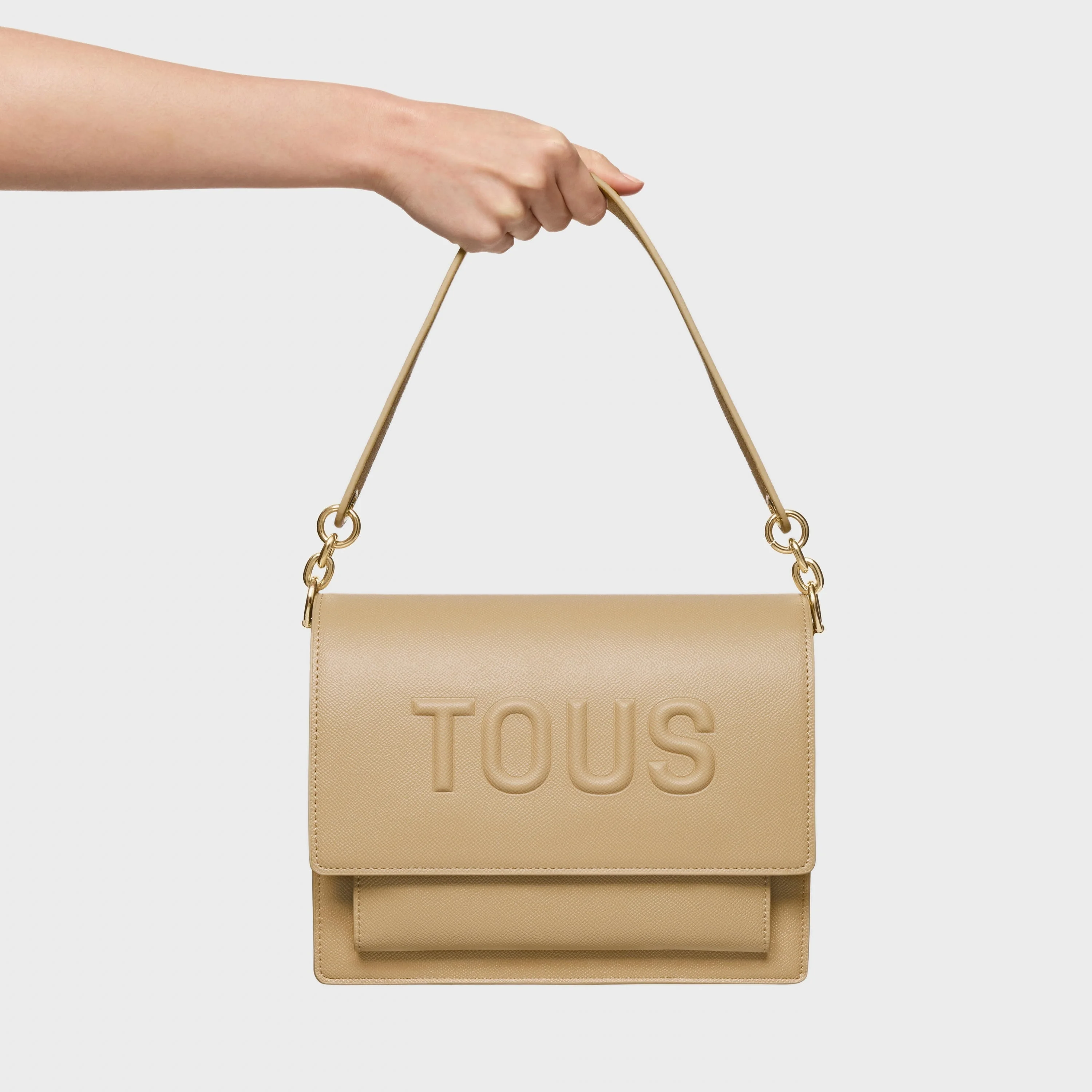 Medium sand-colored Audree Crossbody bag TOUS Brenda - 1
