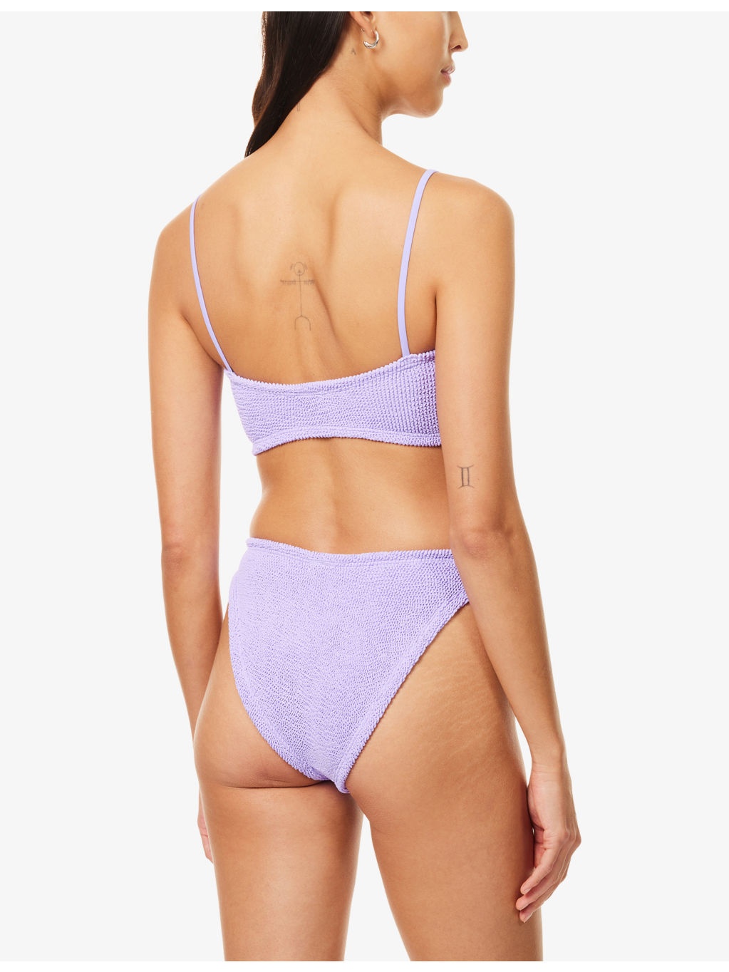 Misty Pearly-Hoop Seersucker Bikini Set - 3