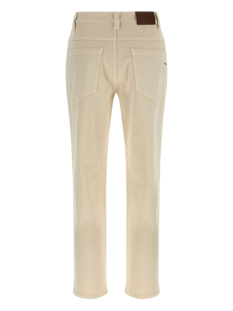 Brunello Cucinelli back-patch five-pocket trousers outlook