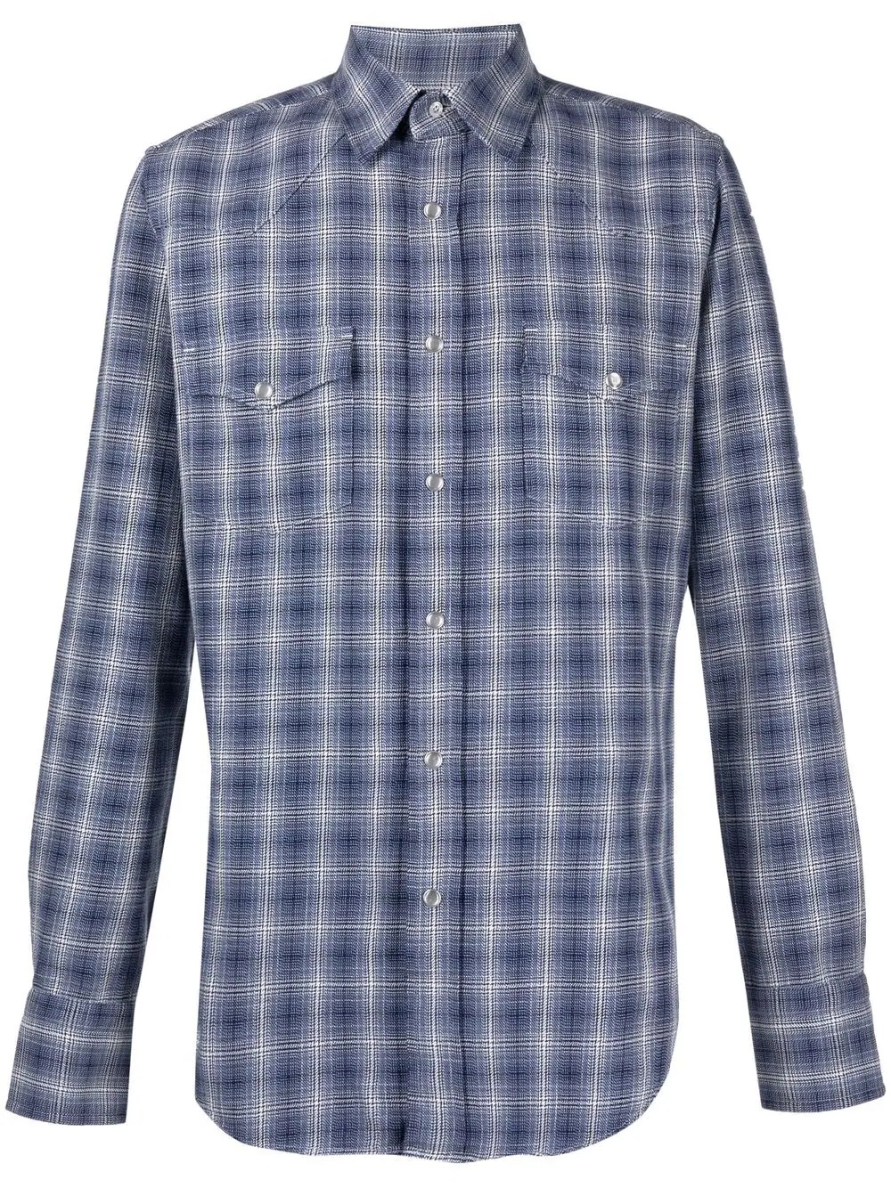 checked long-sleeve shirt - 1