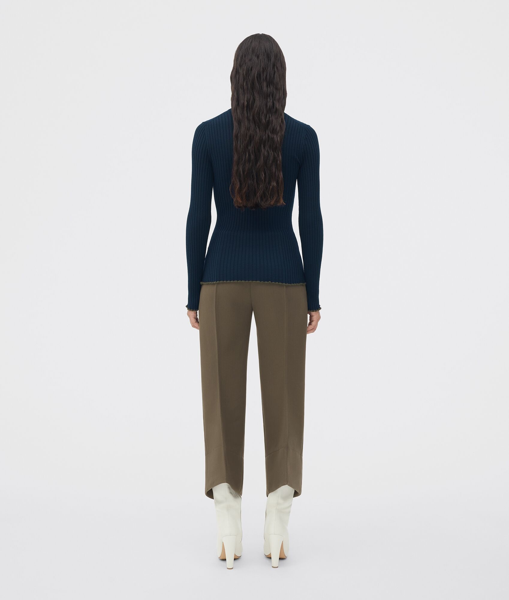 lightweight cashmere and silk ribbed jumper - 3