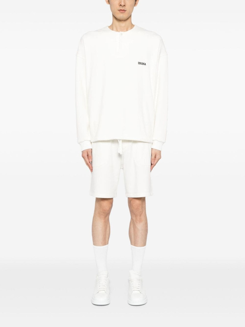 ZEGNA logo-embroidered cotton-blend sweatshirt outlook