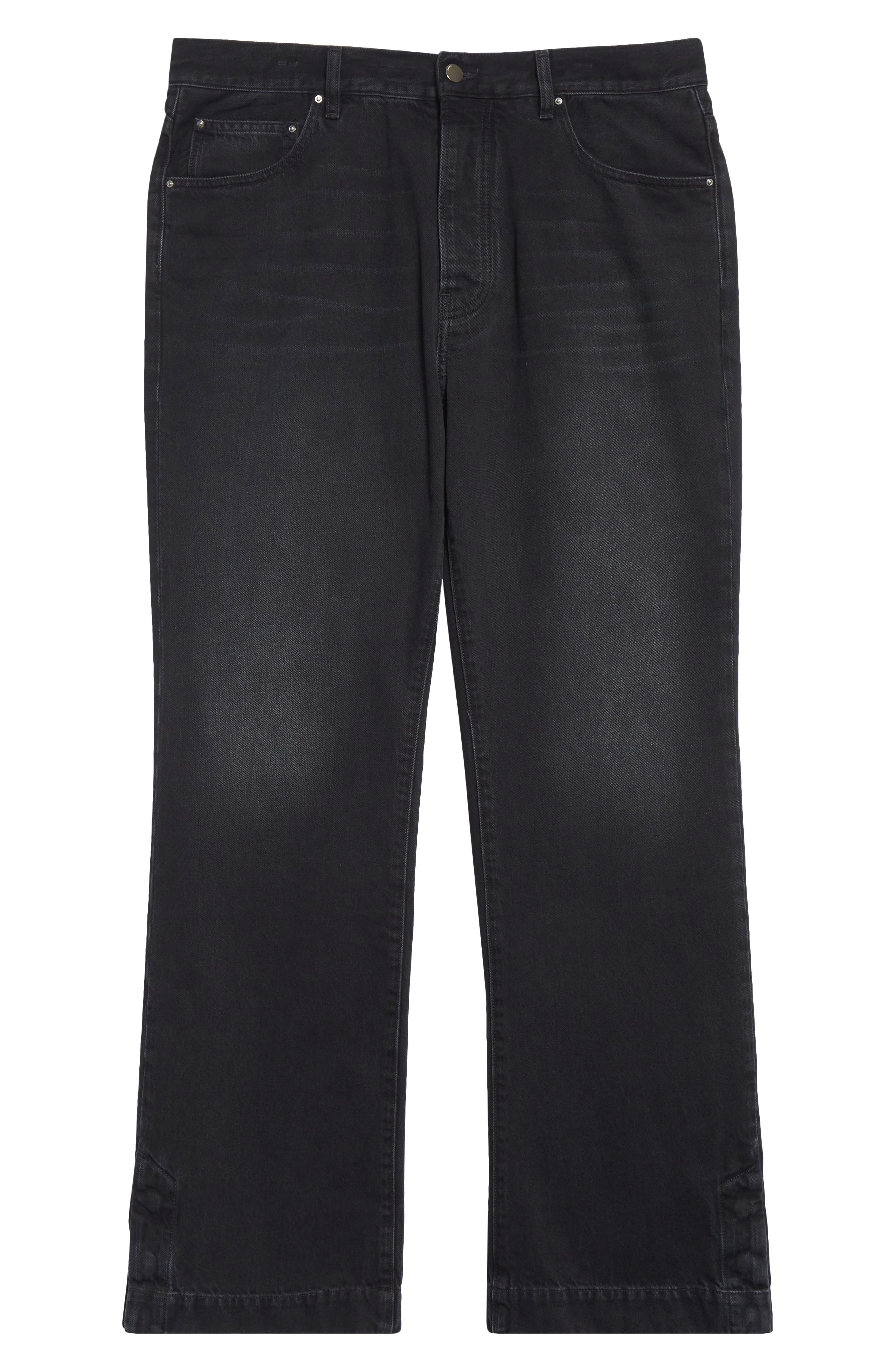 AMIRI Straight Flare Jeans in Vintage Black at Nordstrom - 6