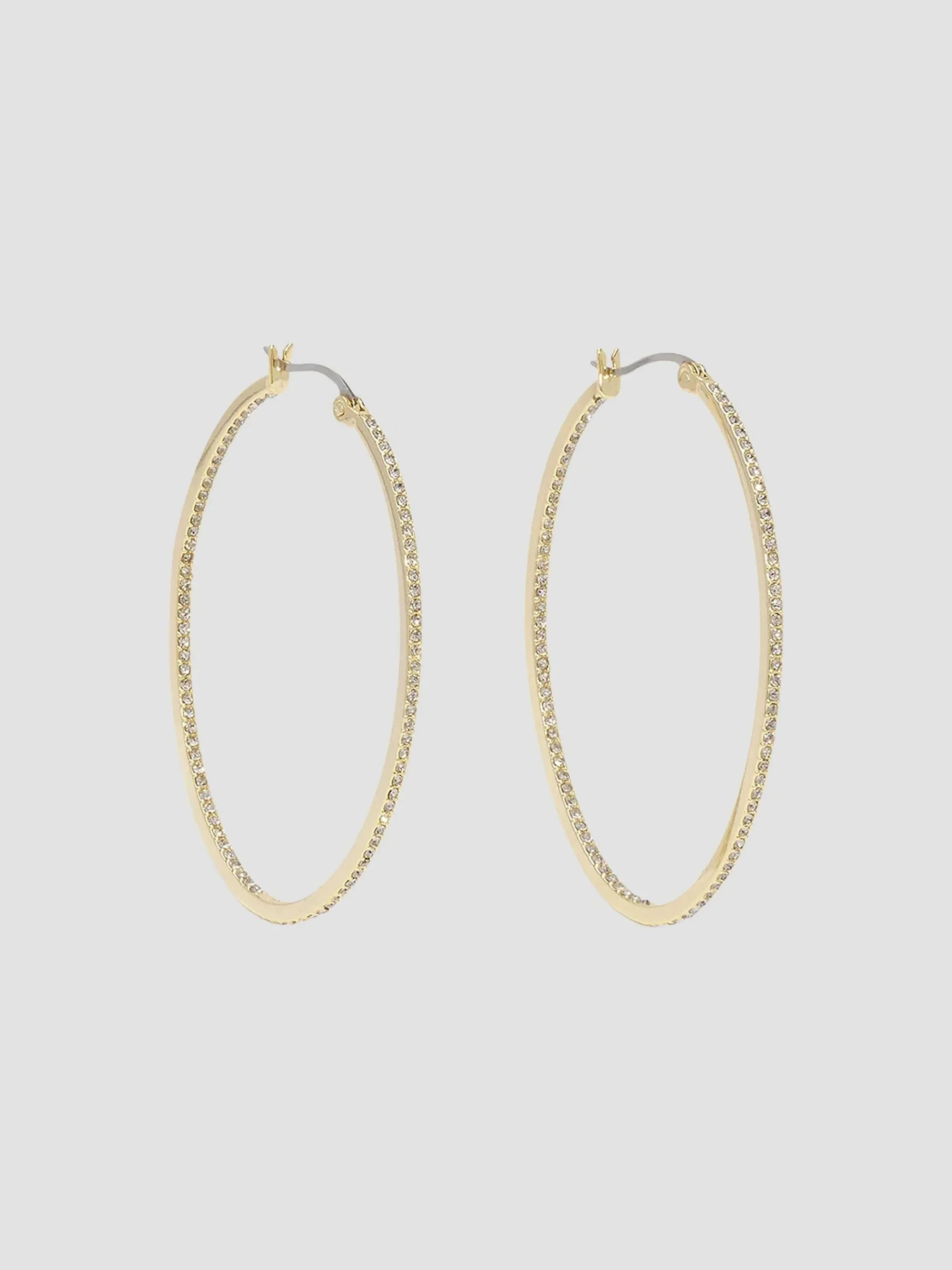 Women's Khatia Goldtone & Glass Crystal Hoop Earrings - Gold - 1