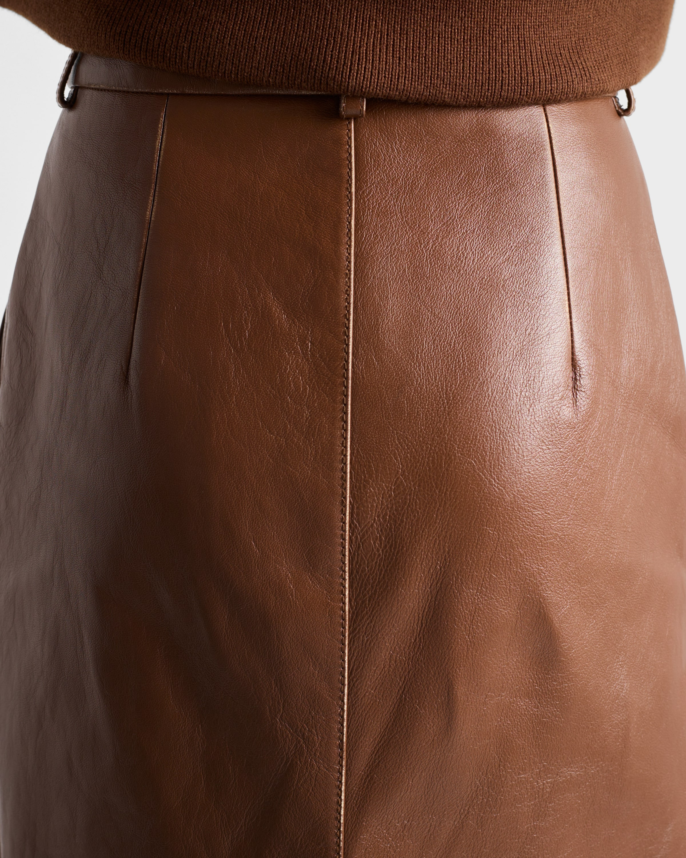 Nappa leather pencil skirt - 6