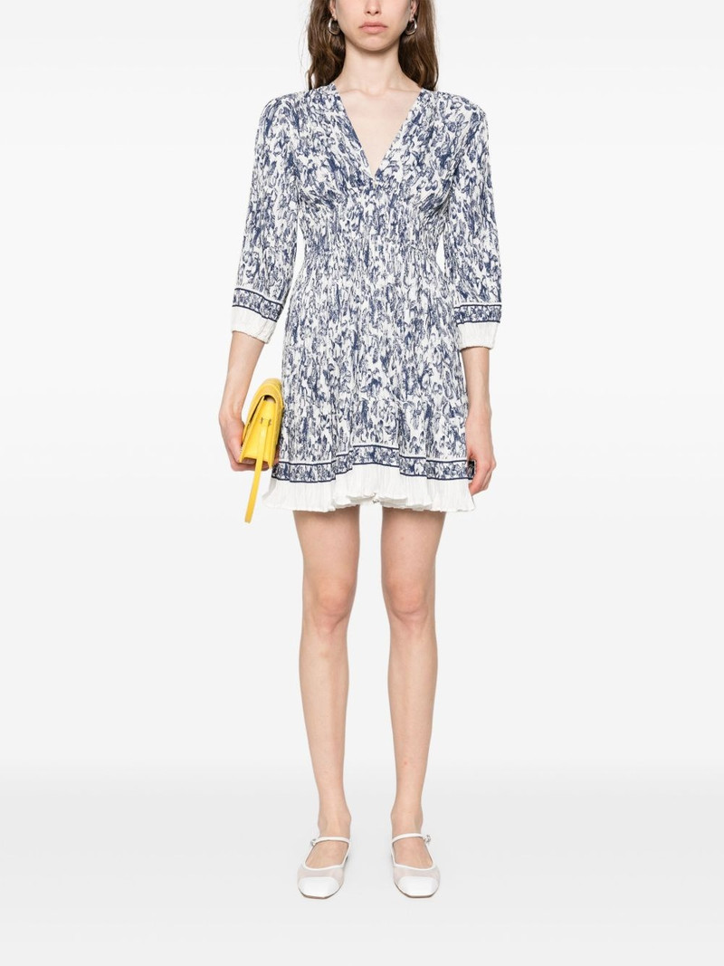 maje floral-print pleated mini dress outlook