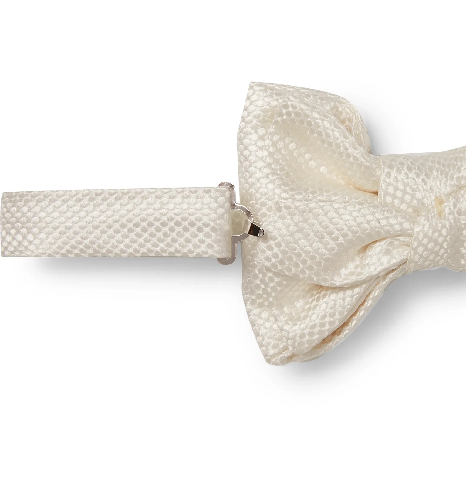 Pre-Tied Textured Silk-Jacquard Bow Tie - 3