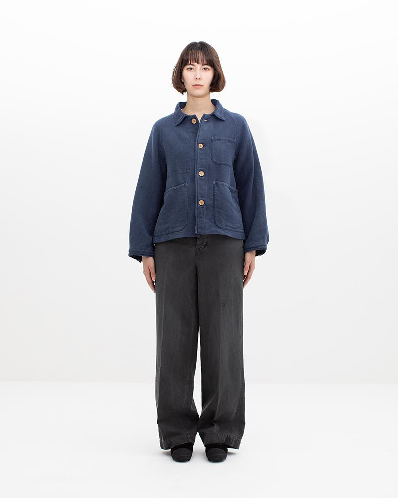 COVERALL MOLESKIN DMGD W BLUE - 4