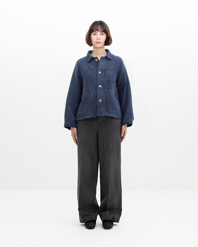 COVERALL MOLESKIN DMGD W BLUE 4