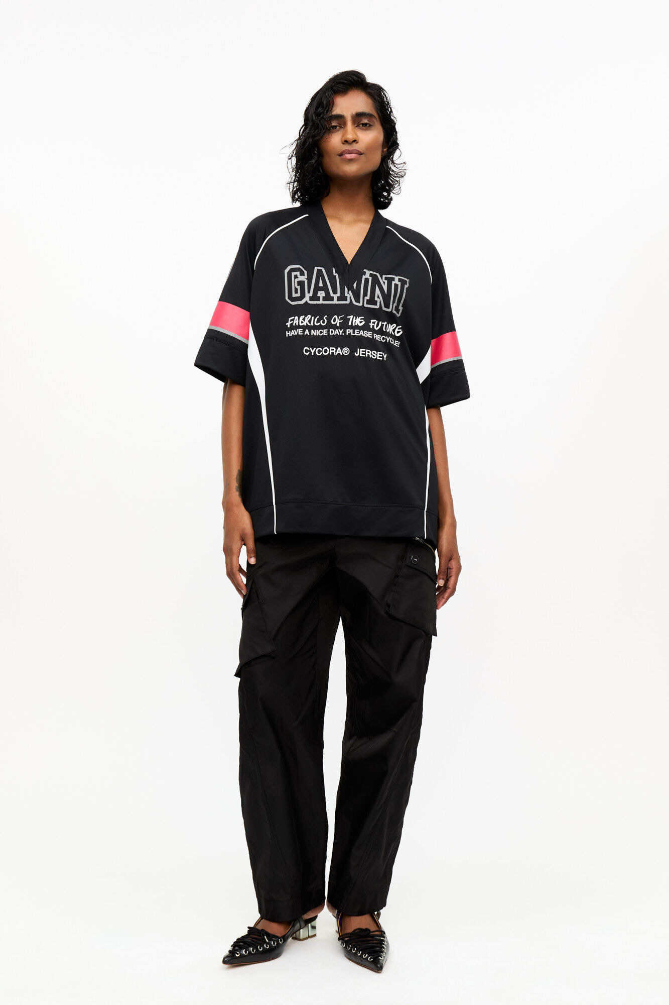 BLACK FUTURE MESH OVERSIZED T-SHIRT - 3