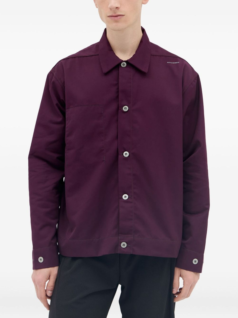 logo-print shirt jacket 1