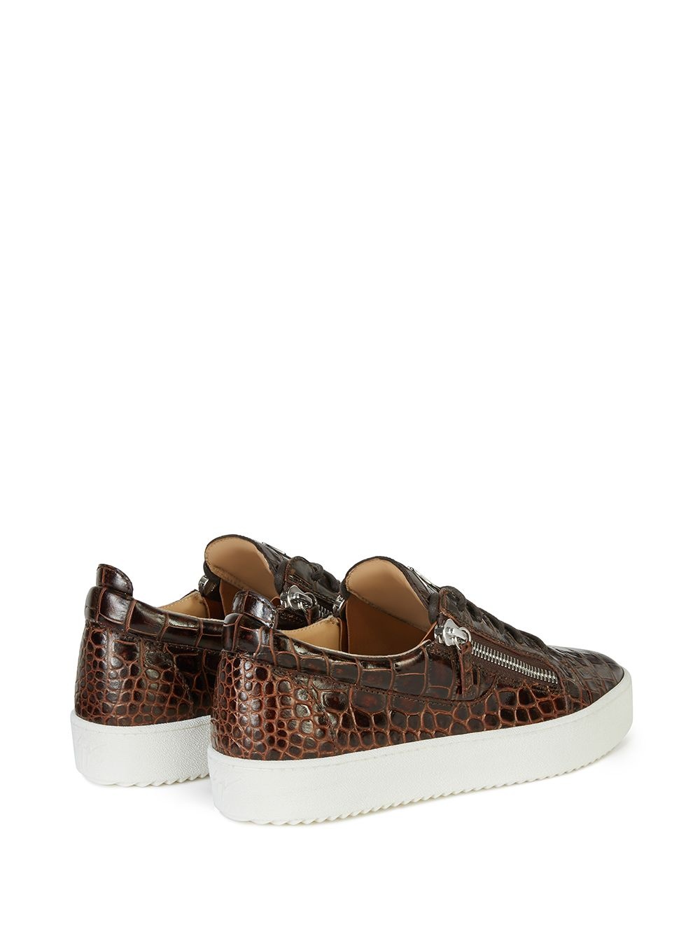 Frankie crocodile-effect sneakers - 3