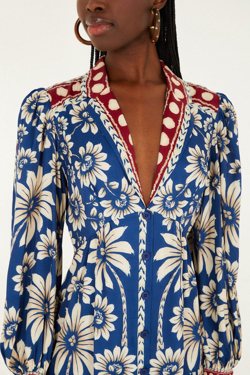 FARM RIO Blue Luna Lenzing Ecovero Viscose Mini Dress outlook