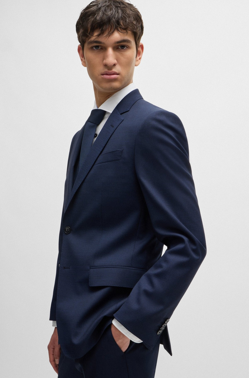 SLIM-FIT SUIT IN PATTERNED STRETCH WOOL 6