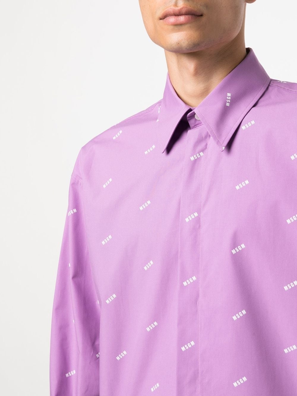 logo-print long-sleeve shirt - 5