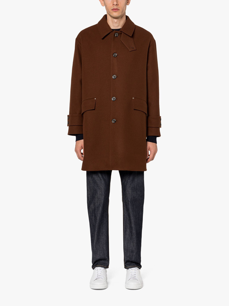 HUMBIE BROWN WOOL OVERCOAT 3