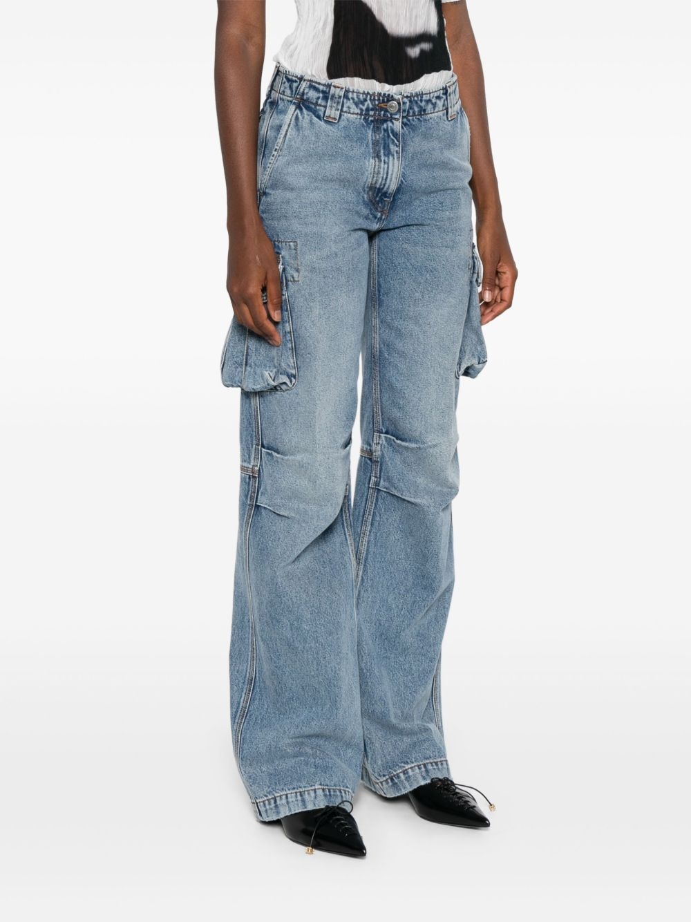 straight-leg cargo jeans - 3