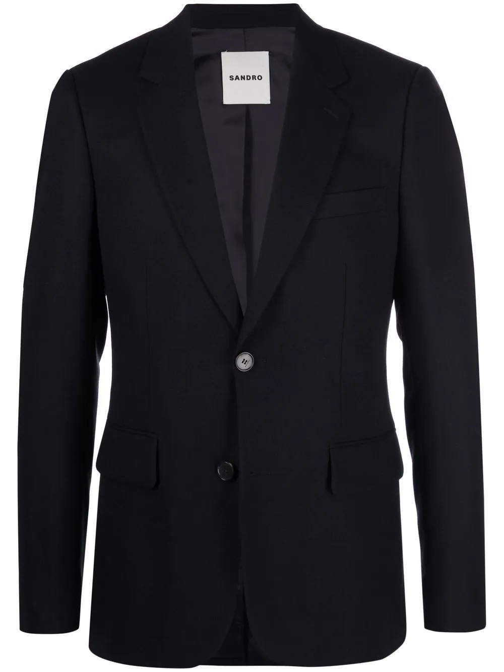 single-breasted wool suit jacket - 1