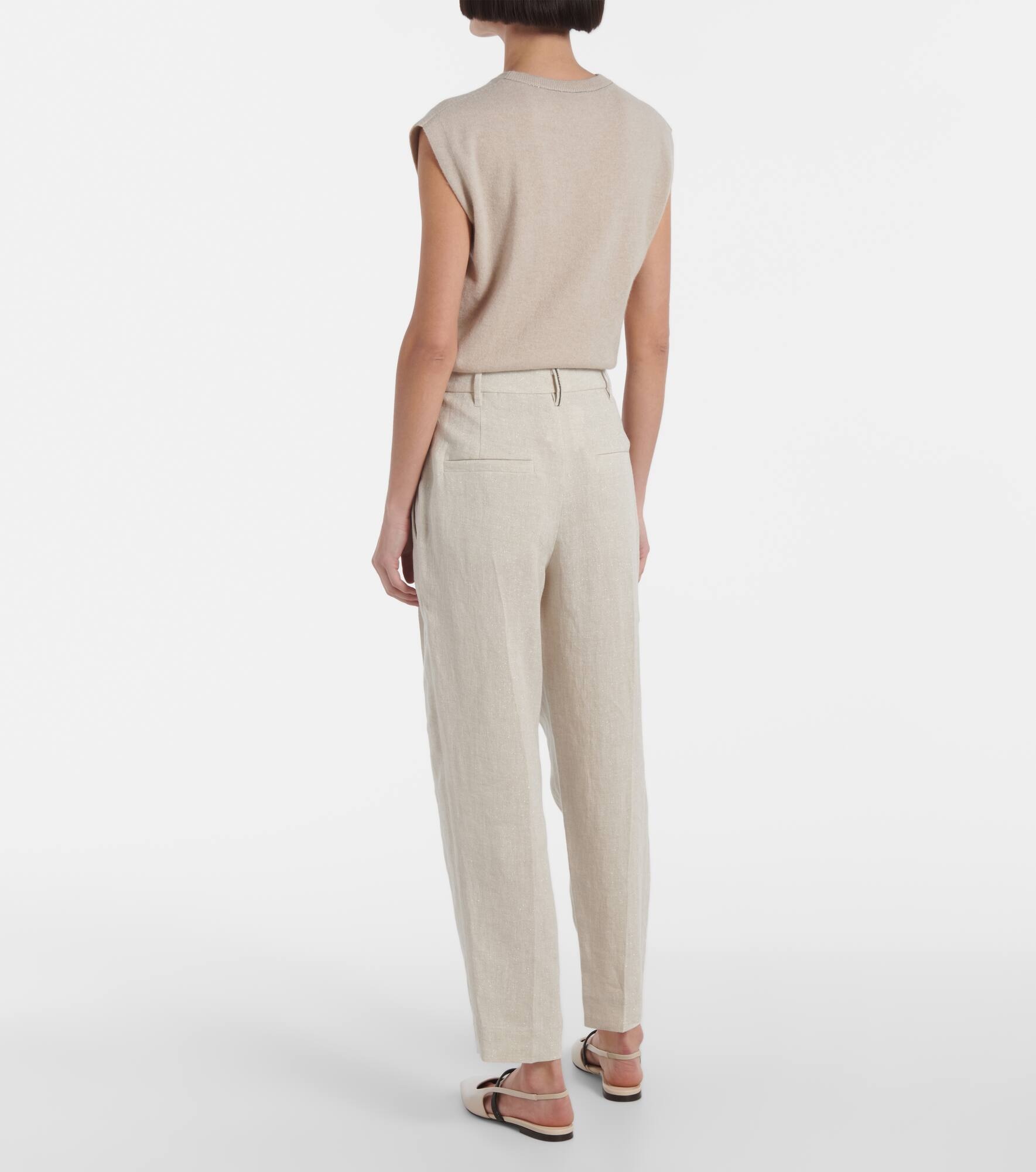 パンツ Brunello Cucinelli Straight Leg Pants Brunello Cucinelli - Black Stretch Cotton Straight Leg Pant