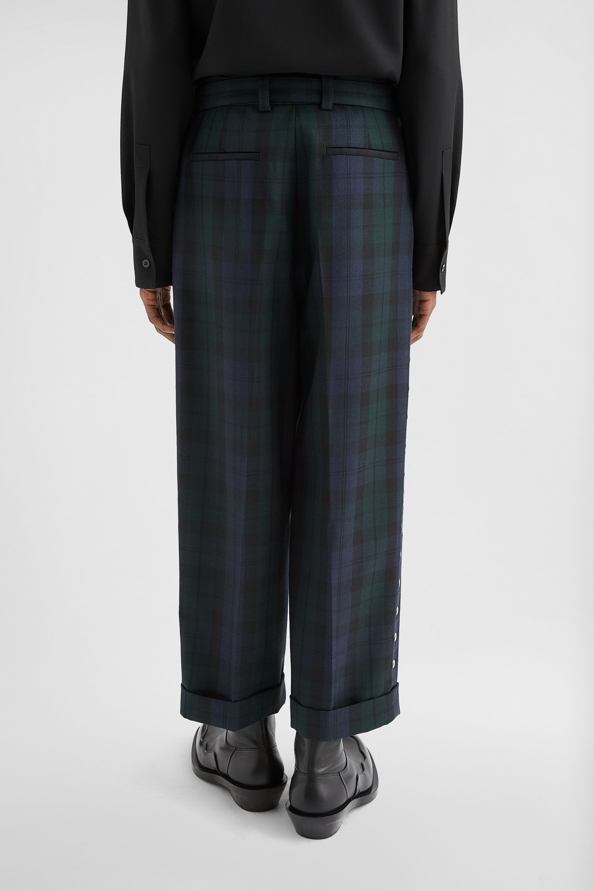 Wool Belted Trousers - 4