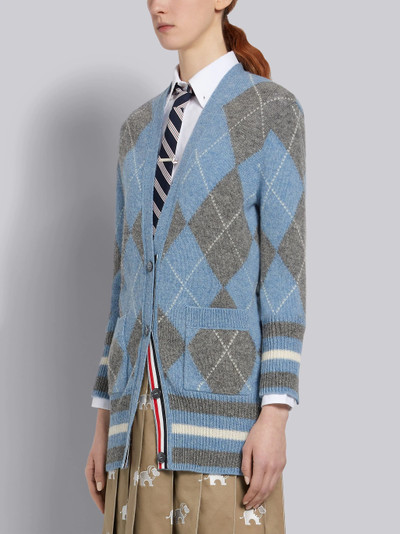 Thom Browne Multi-color Shetland Wool Oversized Argyle V-Neck Cardigan outlook