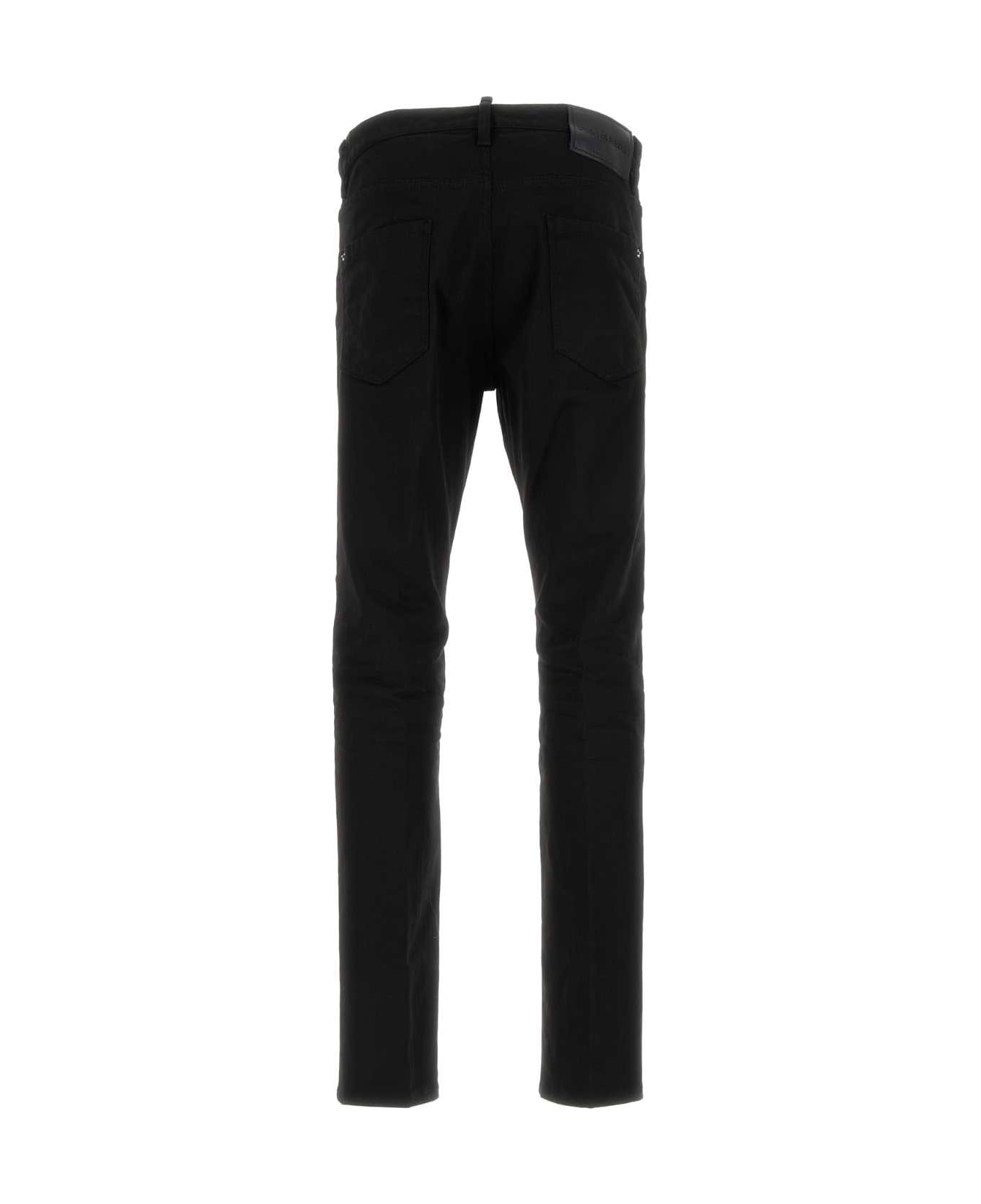 Black Stretch Denim Cool Guy Jeans - 2