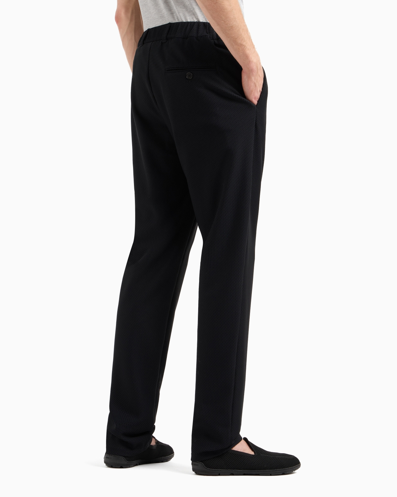 TECHNICAL WAFFLE FLAT-FRONT TROUSERS - 3