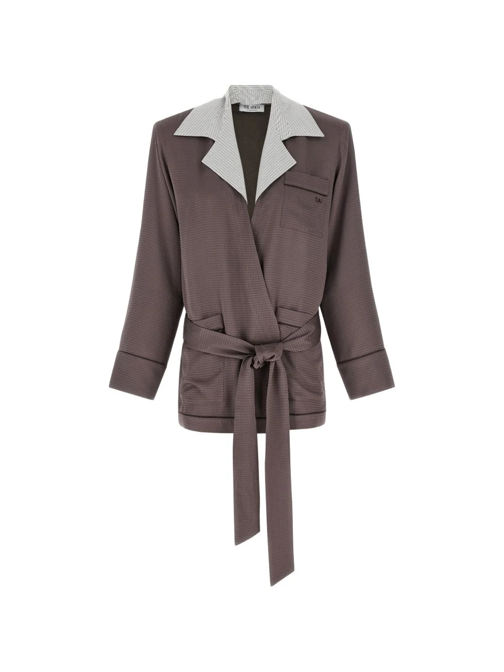 houndstooth striped blazer - 1