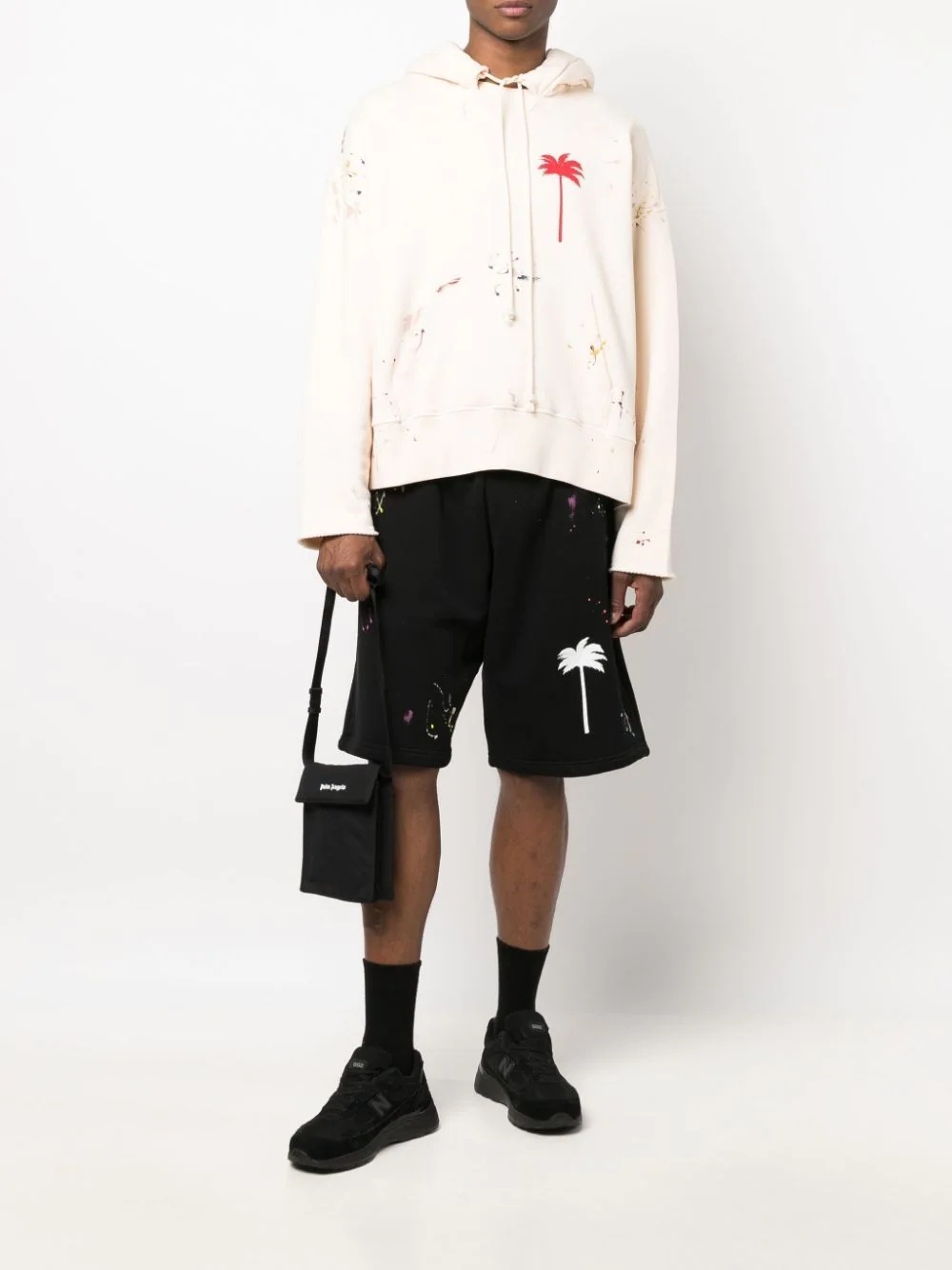 PXP PAINTED RAW CUT HOODY OFF WHITE RED - 3