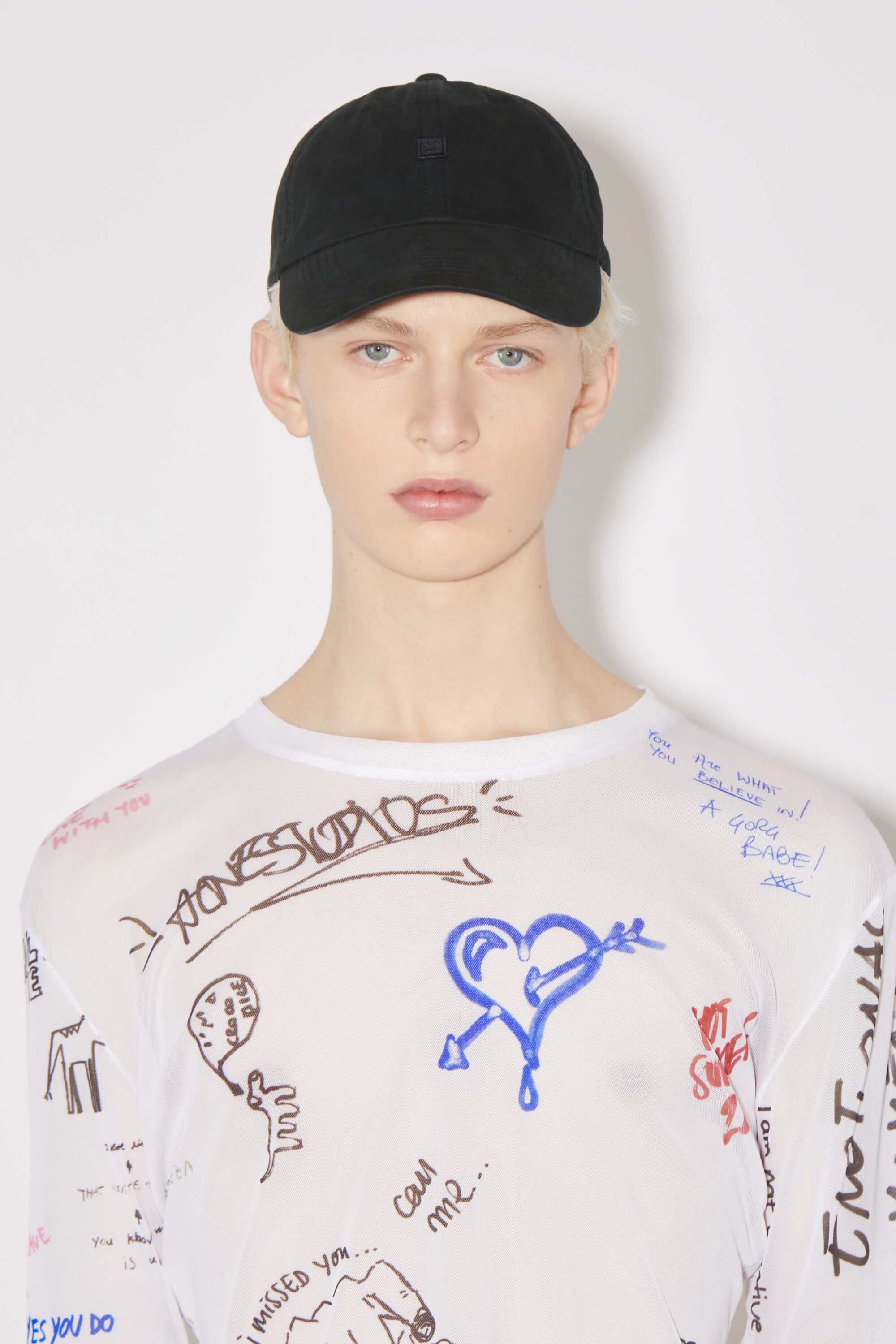Micro Face patch cap - Black - 3