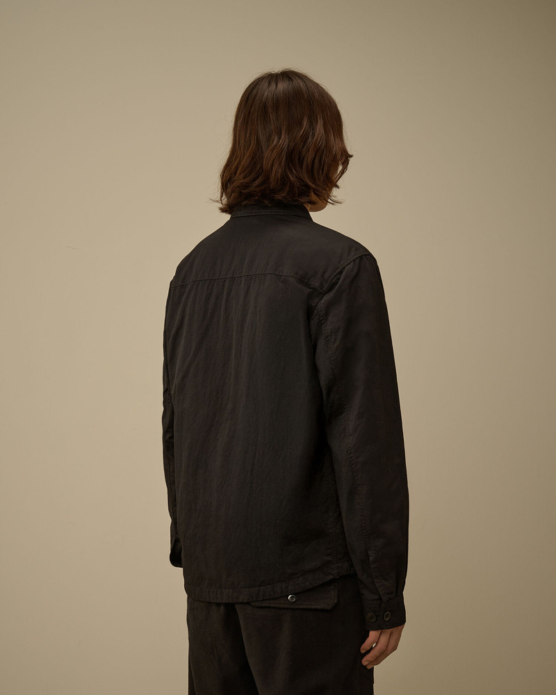 Diagonal Flatt Nylon Zipped Overshirt 4
