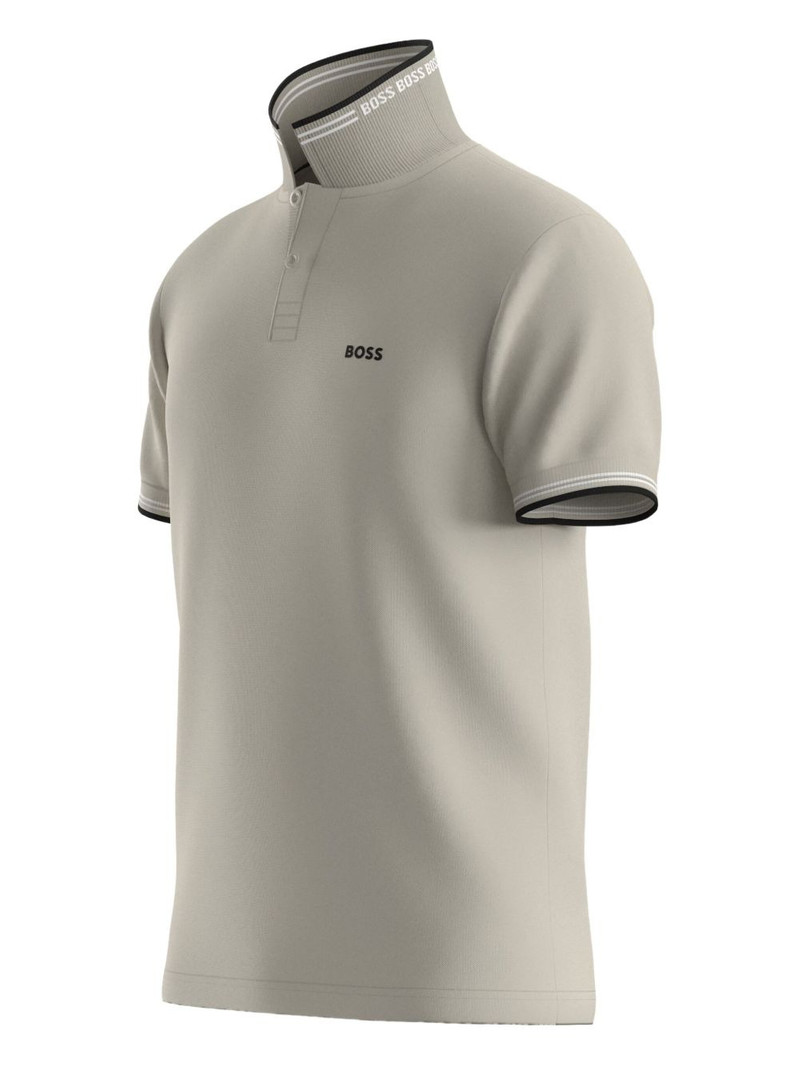 ribbed-trim polo shirt 3