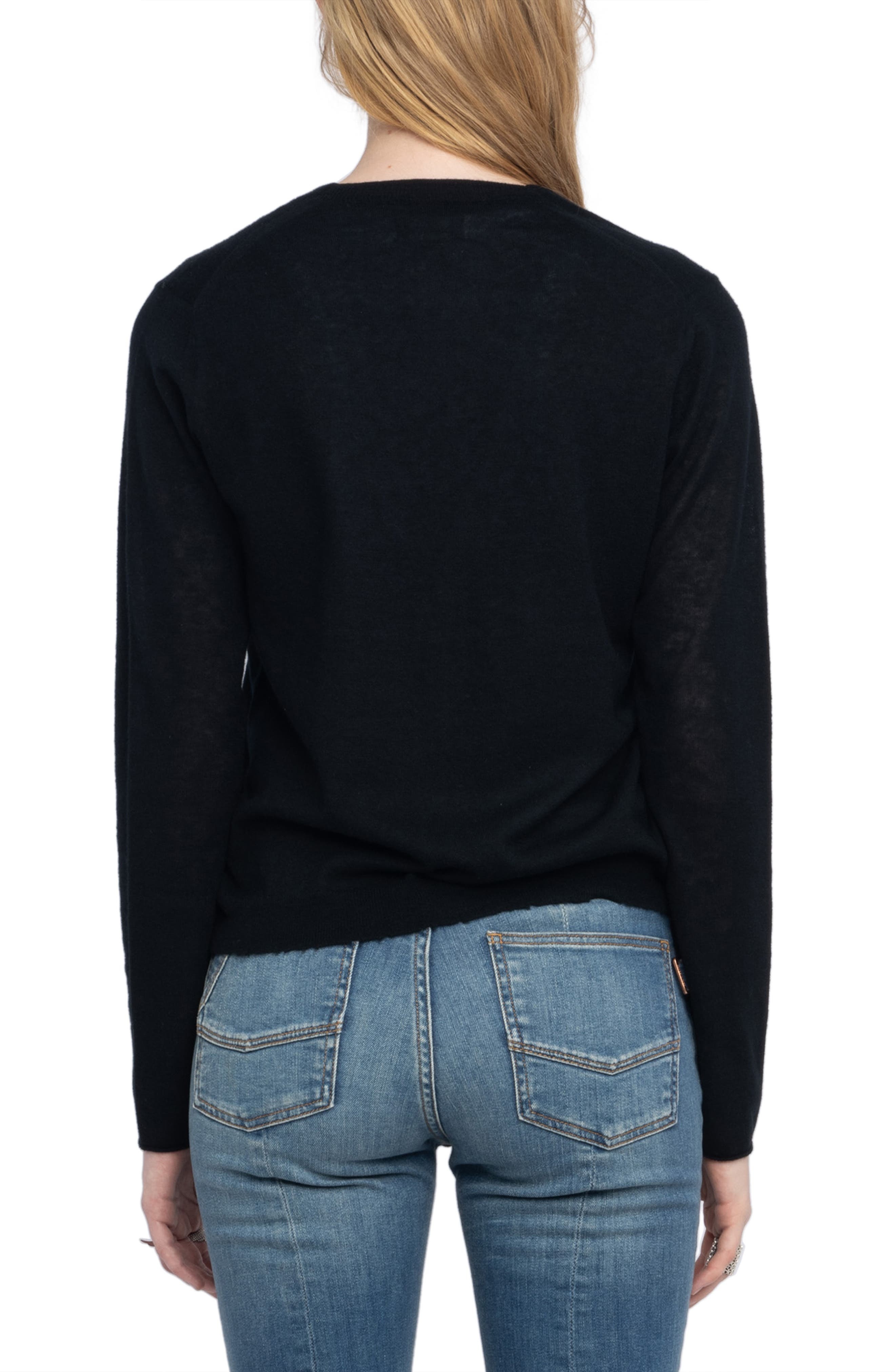 Zadig & Voltaire Manylla Cashmere Cardigan in Black at Nordstrom - 2