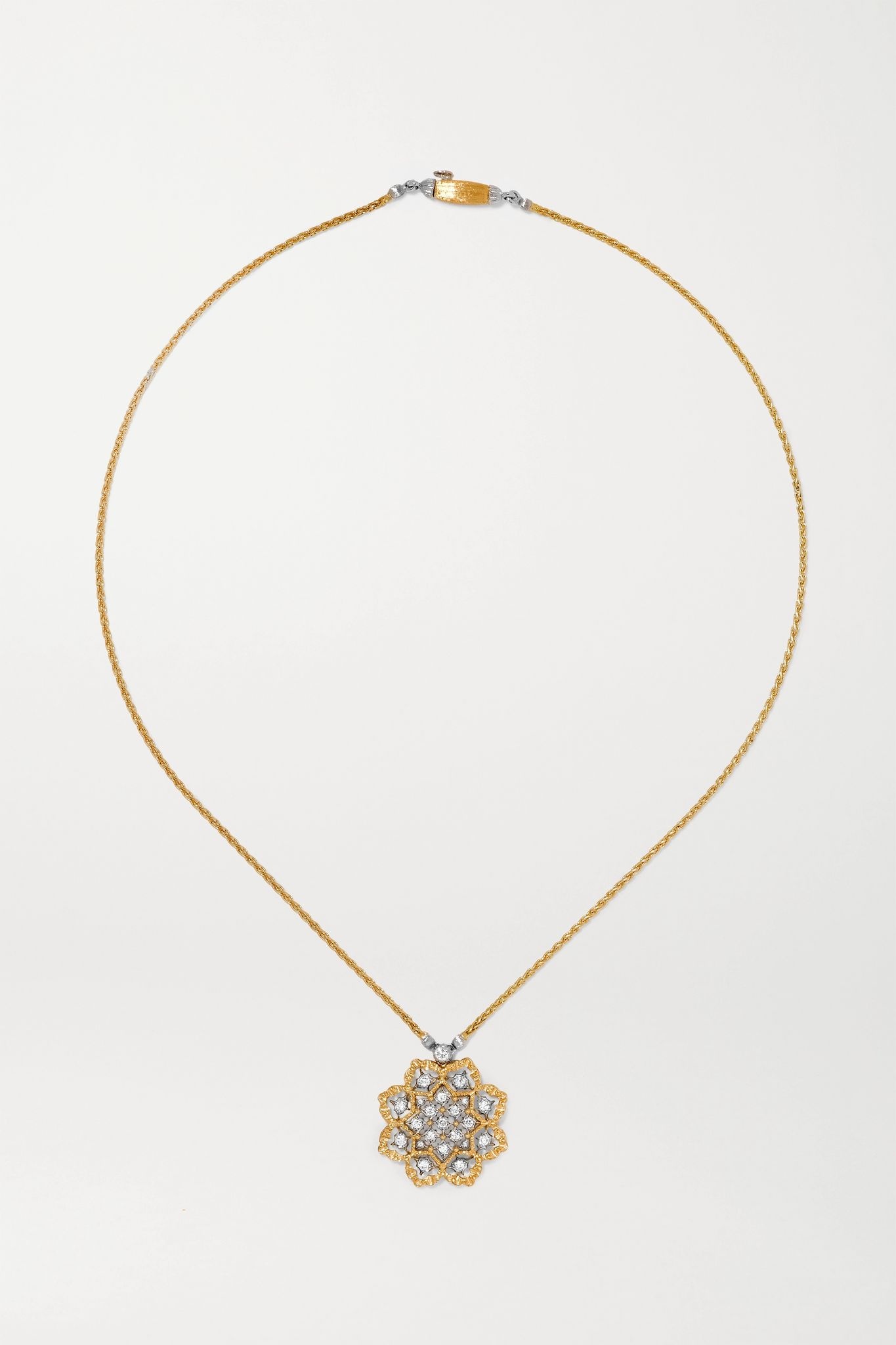 Rombi 18-karat yellow and white gold diamond necklace - 1