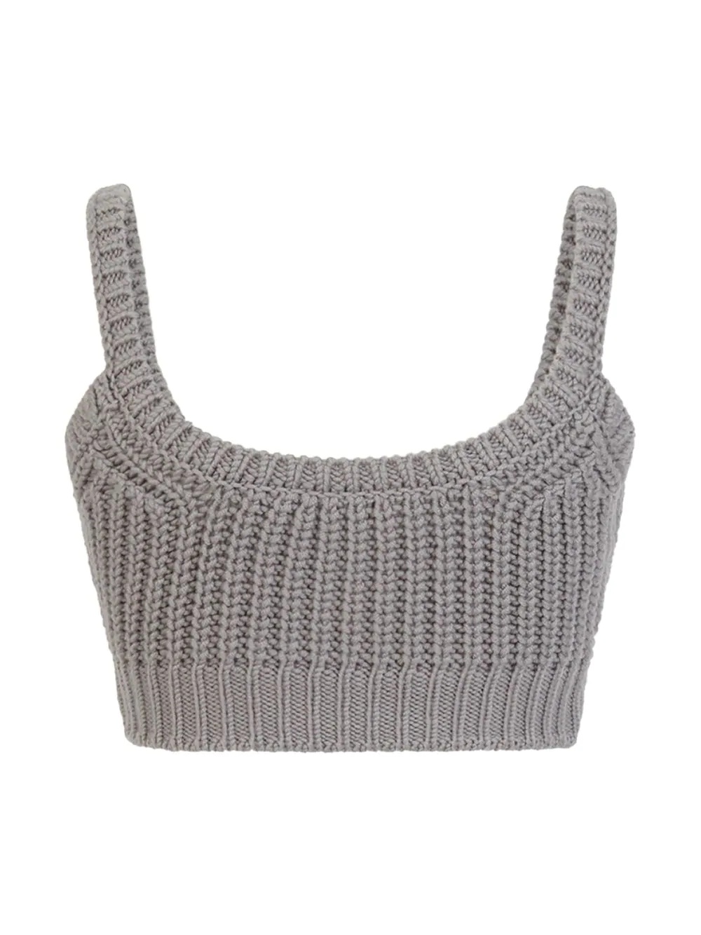 cropped knitted top - 2