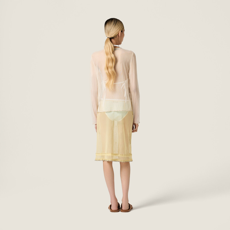 Embroidered tulle top 3