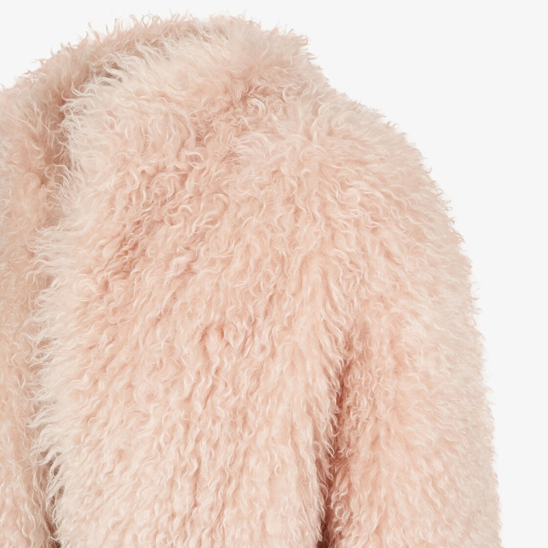 Pale pink mohair coat 4